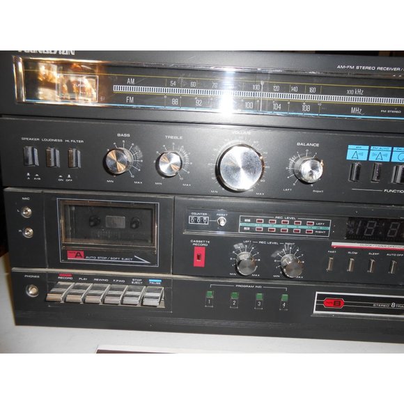 SOUNDESIGN 5958 AM/FM Stereo Receiver w/ Cassette Recorder/Player 8 track Player - Picture 3 of 12
